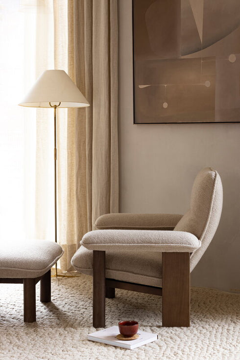 Brasilia Ottoman / Walnut